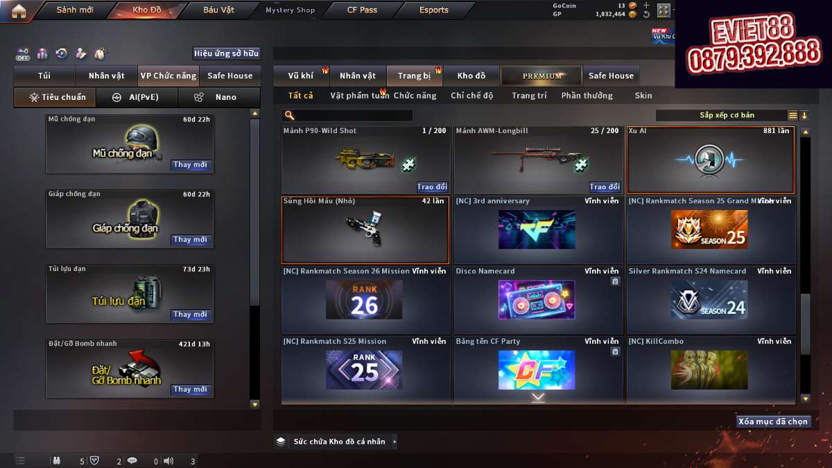 shop acc cf uy tin gia re